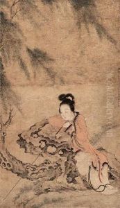 Fishing Lady by Jiao Bingzhen