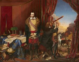 Wallenstein With His Court Astrologer Giovanni Battista Seni by Charles Christian Nahl