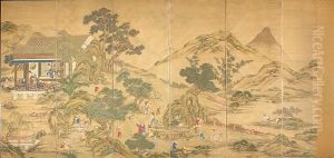 School Of : One Hundred Children by Jiao Bingzhen