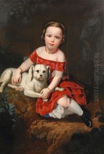 Portrait Of A Girl With Dog Portrait Of A Girl With Dog