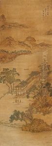Landscape Painting, Cyclical Date Corresponding To 1681 by Jiao Bingzhen