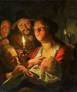 The Holy Family by Matthys Naiveu