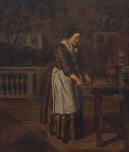 Cook On A Terrace by Matthys Naiveu