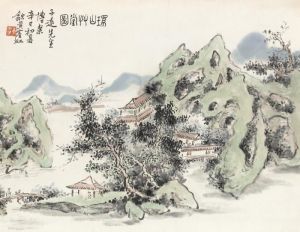 Retreat Amid The Ravines by Huang Binhong