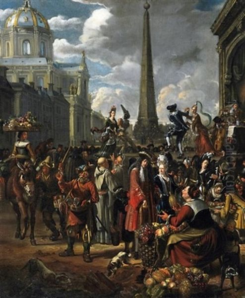 Marktszene Auf Der Piazza Navona In Rom - view 1
