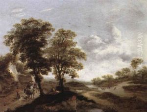 Landskap Med Ryttare Och Figurer by Hermann Naiwincx