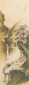 Scholar In Mountainous Landscape by Chikukei Nakabayashi