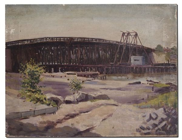 Cottage Farm Bridge (boston University Bridge, Spring Scene) - view 1