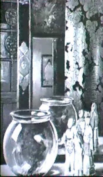 Porcelain Scholars By A Gold Fish Bowl - view 1