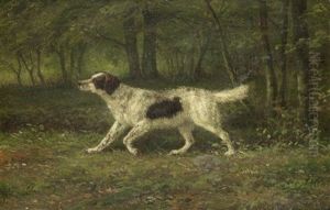 A Setter In The Field by Willem Carel Nakken
