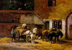 Het Binnenhalen Van Het Hooi by Willem Carel Nakken