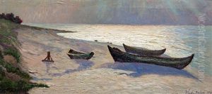 By The Sea by Wladimir (Wlodzimierz) Nalecz