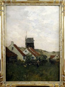 Paysage Anime Avec Moulin by Frantz Binje