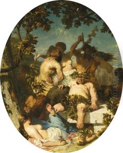 In The Vineyard by Celestin Francois Nanteuil