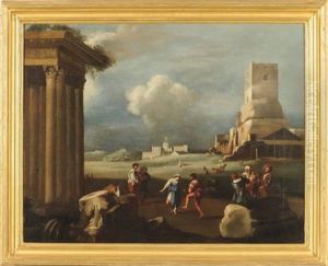 Ballo Popolare Al Foro Con San Pietro Sullo Sfondo