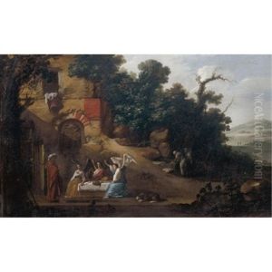Abraham And The Three Angels by Filippo Napoletano