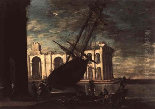 Paesaggio Marittimo Con Nave - view 1