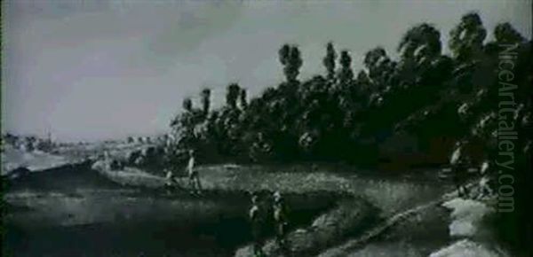 Bewaldete Landschaft Mit Figuren - view 1