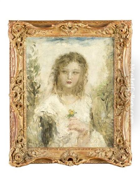 Girl Portrait With Flower In Her Hand - view 1