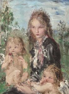 Madona Cu Ingeri by Aurel Naray