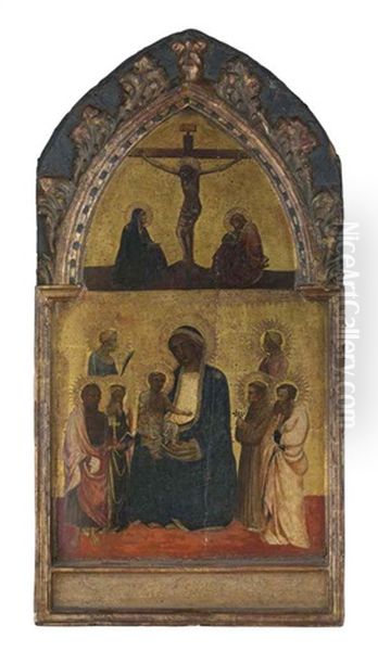 The Madonna And Child Surrounded By Saints John The Baptist, Catherine Of Alexandria, Francis Of Assisi And Bartholomew And Other Saints... - view 1