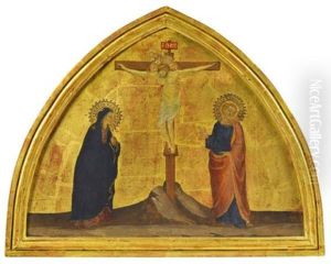 La Crucifixion Entre La Vierge Et Saint Jean L'evangeliste by Mariotto Di Nardo