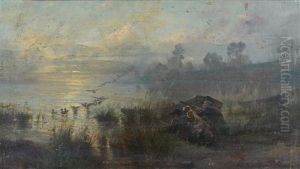 La Chasse Aux Canards by Ernest Narjot