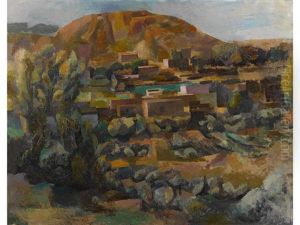 View Of Santa Fe (landscape) by Willard Nash