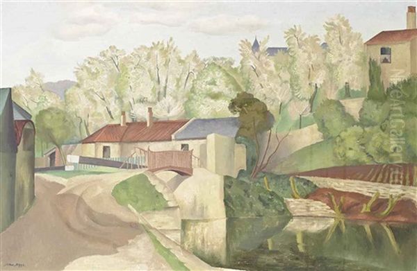 Landscape With Canal, Lock And Bridge (recto); Dockyard Scene (verso) - view 1