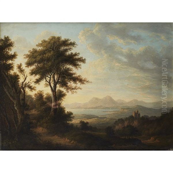 View Of A Highland Loch With A Castle - view 1