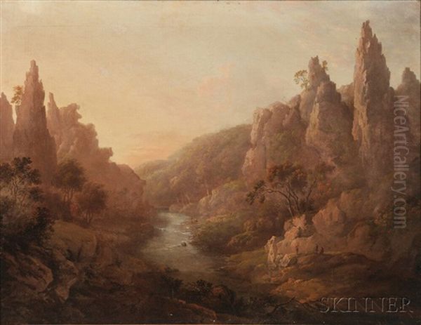 Mountainscape With River - view 1