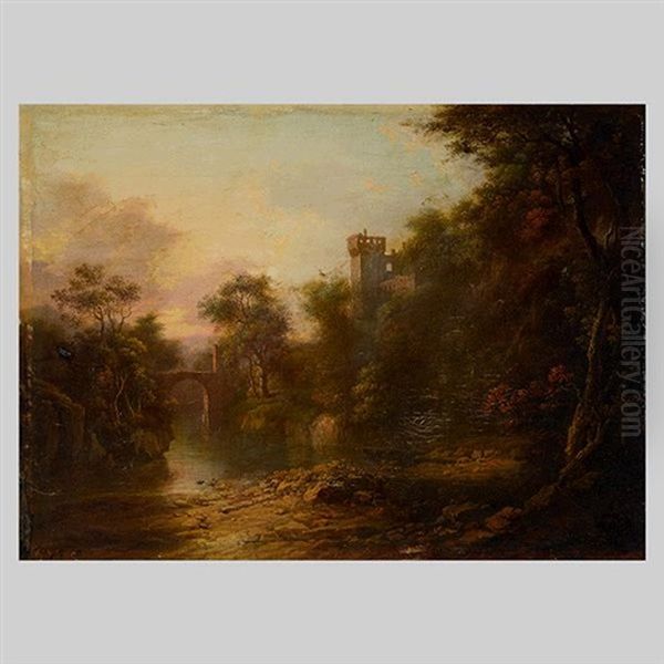Scottish Landscape With Castle - view 1
