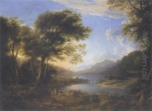 View Of Loch Tay With Kenmore Church And Bridge by Alexander Nasmyth