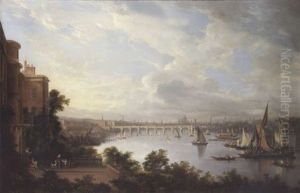 A Prospect Of London, Seen From The Earl Of Cassils's Privy Garden, With Waterloo Bridge Beyond