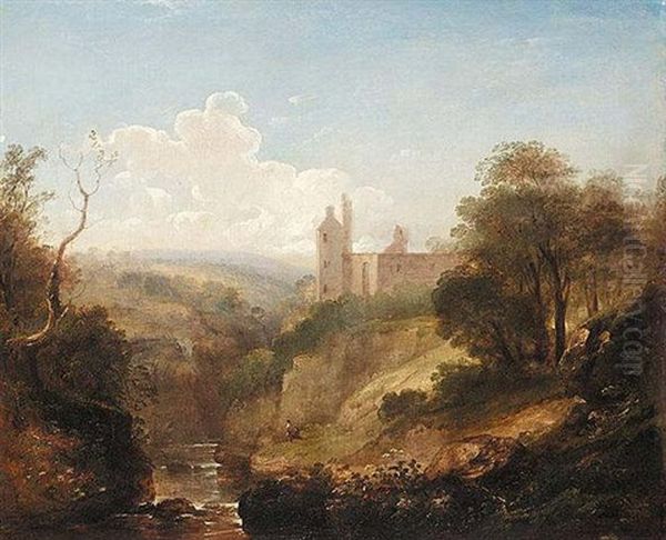 Classical Figures In An Extensive Landscape With Castle Beyond - view 1