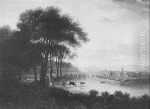 A View Of Perth From The Banks Of The Tay At Scone by Alexander Nasmyth