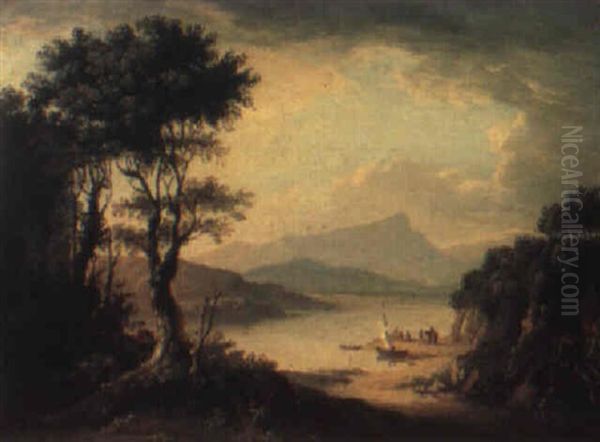 Figures By A Highland Loch - view 1