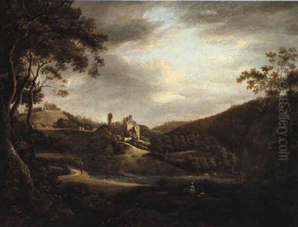Roslin Castle With Roslin Chapel - view 1