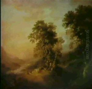 Near Inver Sutherlandshire by Alexander Nasmyth