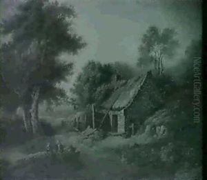 Figures By A Cottage Figures By A Cottage
