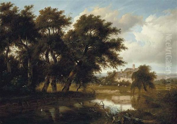 Old Cottages On The River Brent - view 1