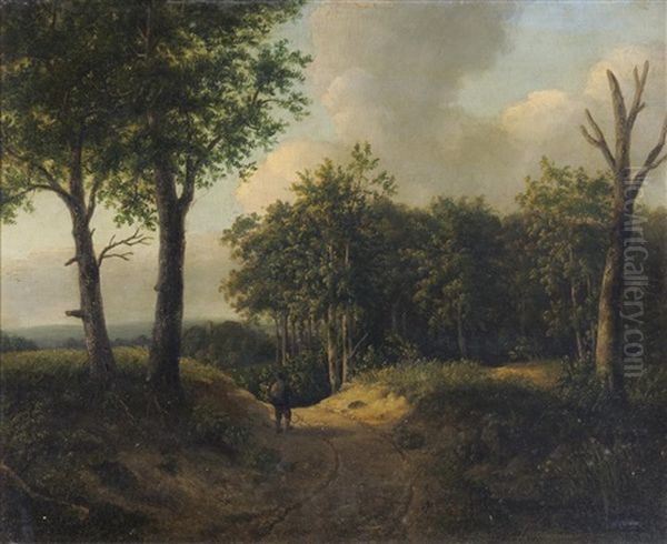 A Traveller On A Woodland Path - view 1