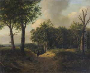 A Traveller On A Woodland Path by Patrick Nasmyth