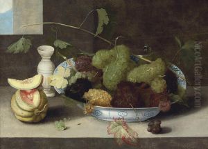 A Kraak Porcelain Bowl Of Grapes by Peter Paul Binoit