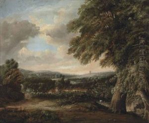 An Extensive Landscape, With Kew Pagoda And Gardens Beyond