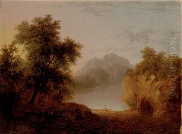 Figures In A Forest Clearing (+ Another; 2 Works) - view 1