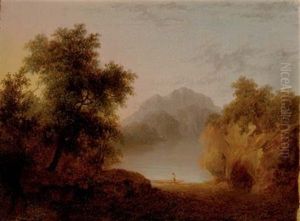 Figures In A Forest Clearing (+ Another; 2 Works)