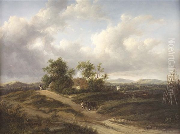 Man With Horse On A Country Road - view 1