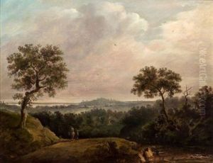 Expansive Landscape With Two Figures