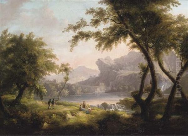 Figures In An Arcadian Landscape - view 1